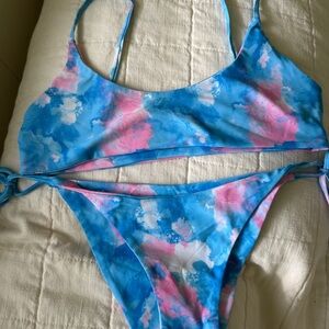TieDye Swimwear Blue and Pink Bikini